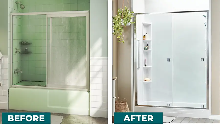 Before and after conversion