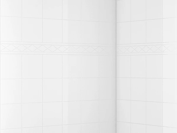 square with thin embroidered pattern shower liner