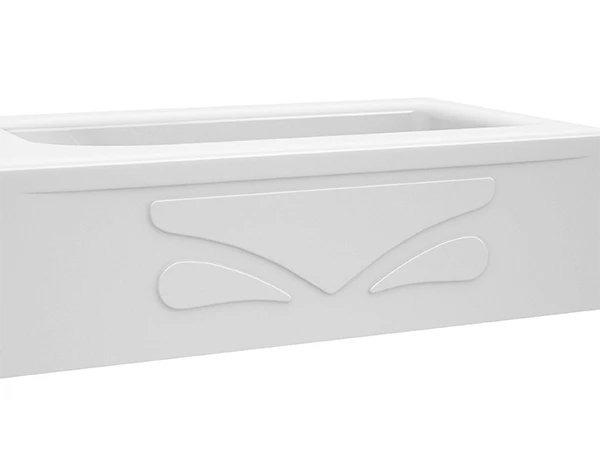 bathtub with crest