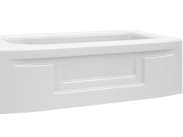 bathtub with inset steps