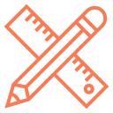 Ruler and pencil icon